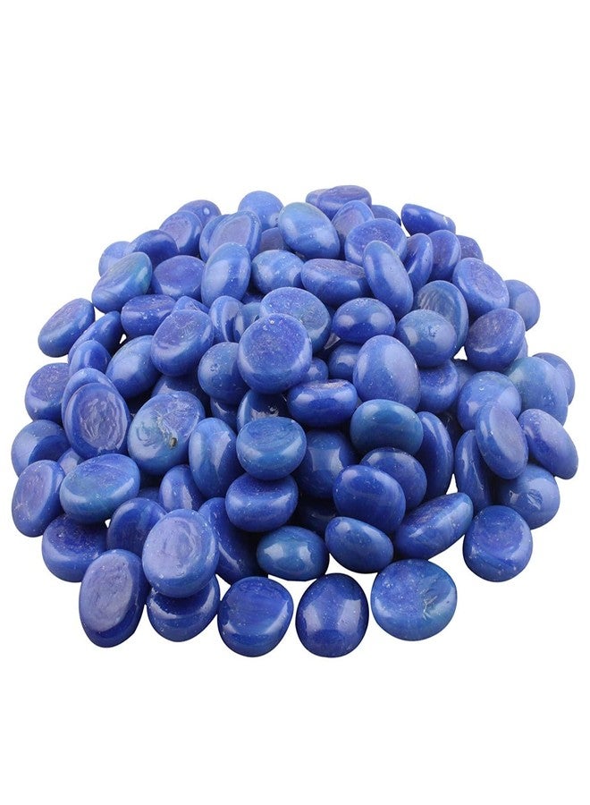 Power Stone Decorative Multi Purpose Round Glass Pebble Stones for Plant Pots Vase Filler Aquarium Home Garden Outdoor Decoration (Navy Blue, 4 Kg) - Image 2